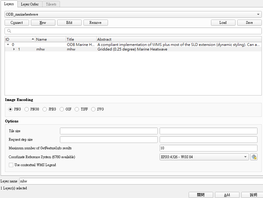 fig01-03: Select 'mhw' layer and add